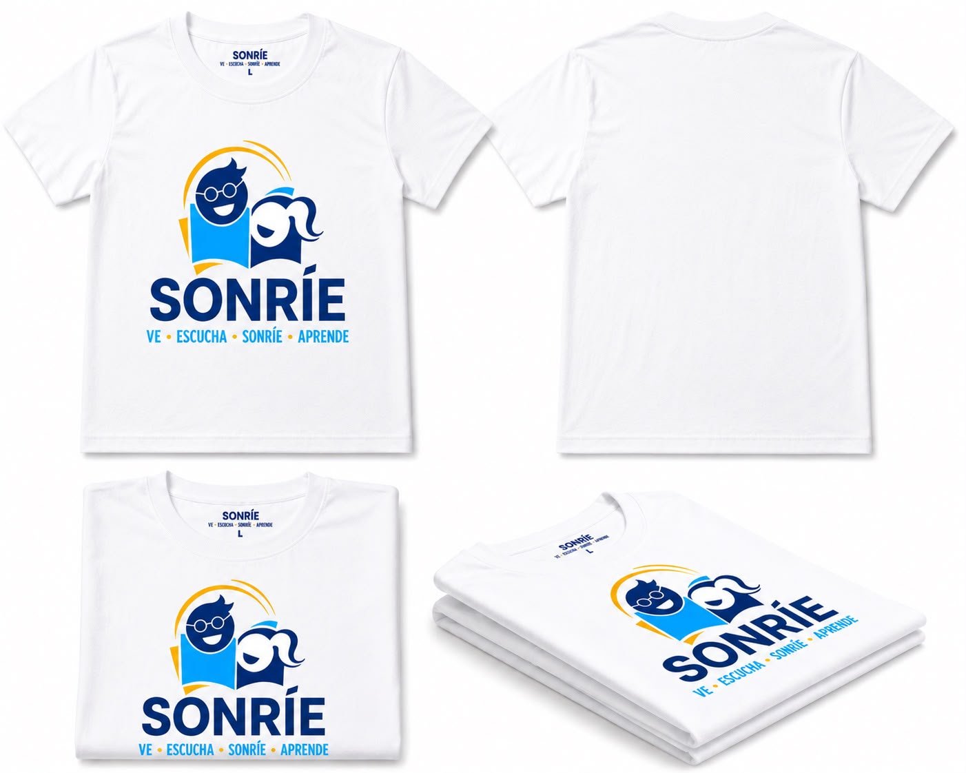 White SMILE T-Shirt - Image 2